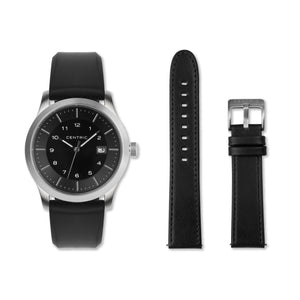 Field Watch Mark I (Black) - Double Strap Set