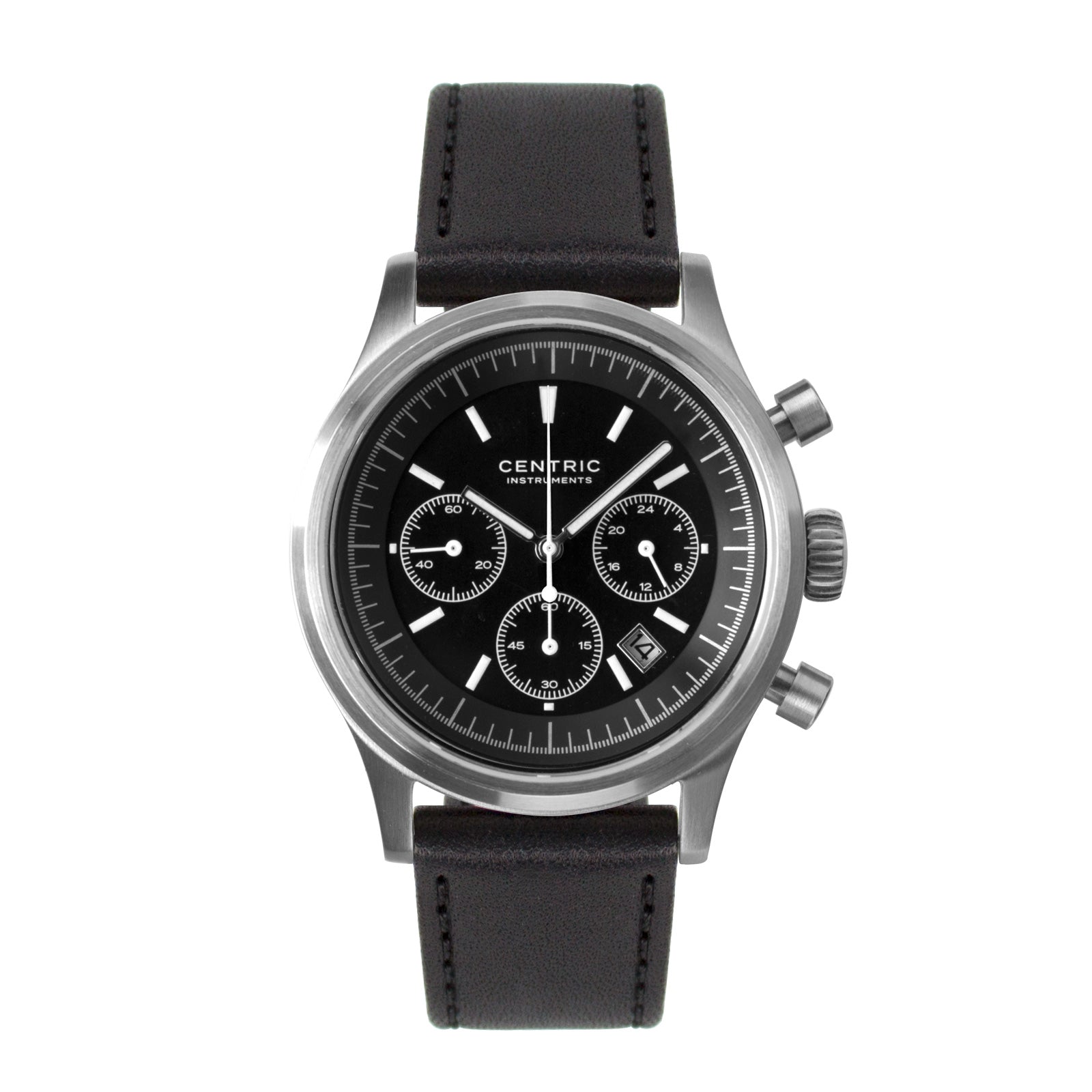 Pilot Chronograph Modern (Black) - Classic Leather