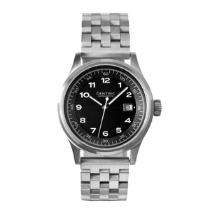 Field Watch MkII Classic (Black) - Steel Bracelet